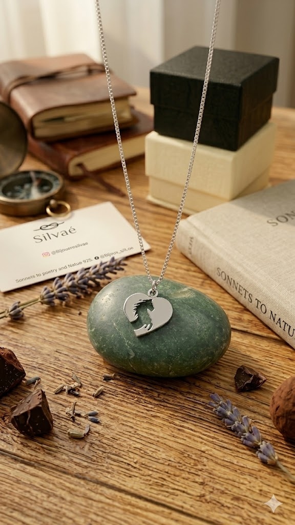 Collier cœur équestrien