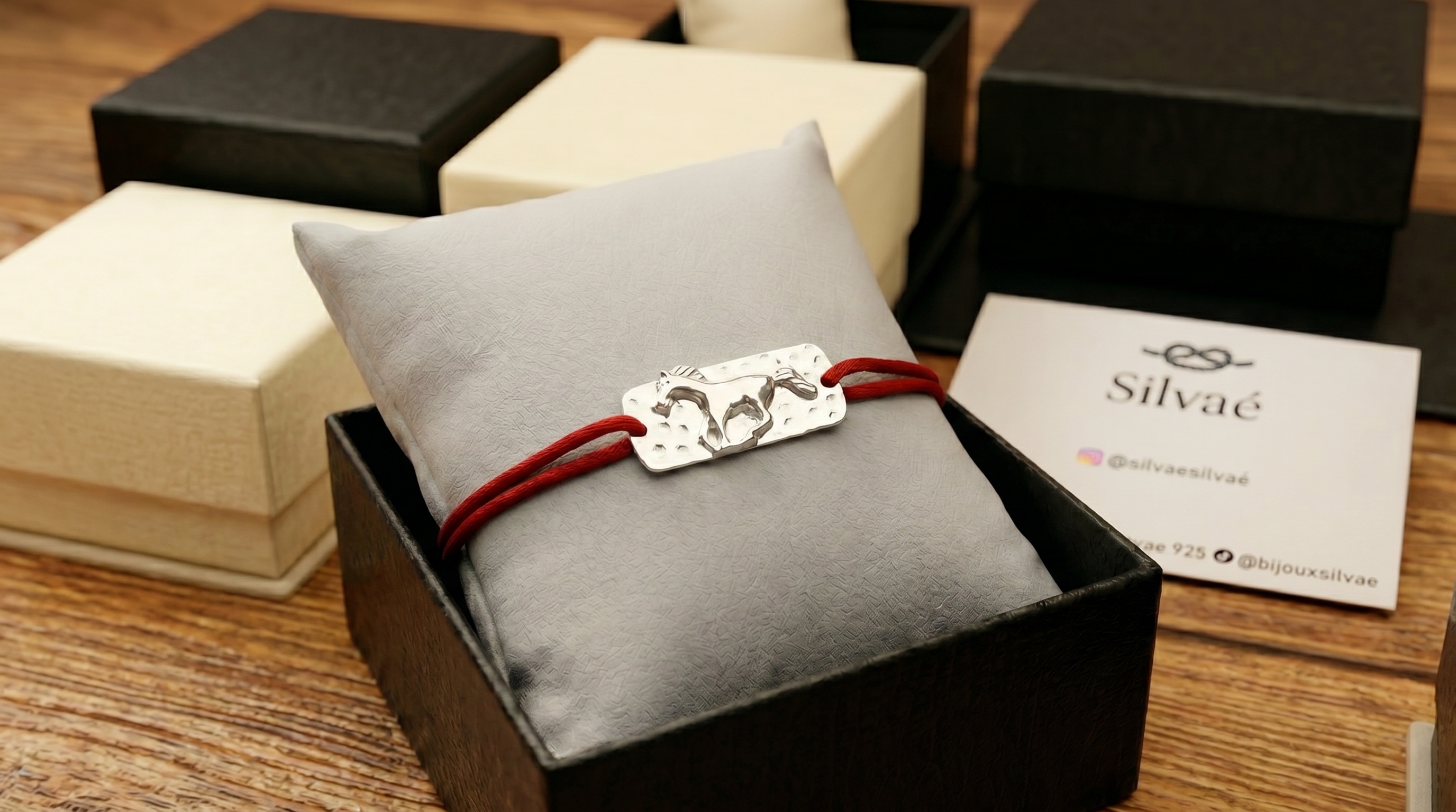 Cordon équestrian en argent 925, fait mains